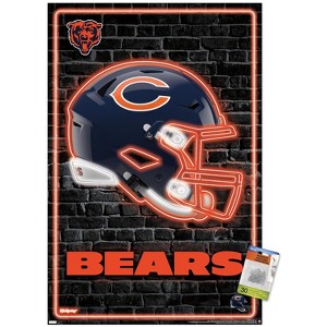 Trends International NFL Chicago Bears - Neon Helmet 23 Unframed Wall Poster Prints - 1 of 4