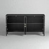 Fir Veneer Sideboard Storage Cabinet with Textured Finish, Rounded Door Design, Adjustable Shelves and 5-Leg Support for Dining Room, Kitchen - 4 of 4