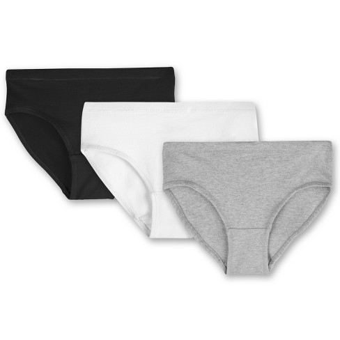Mightly Girls Fair Trade Organic Cotton Underwear - Xx-large (14), Black  And White And Gray, 3-pack : Target