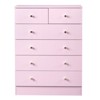 Karl Home 6-Drawer Pink Particle Board 25.98in. W Chest of Drawer - 4 of 4