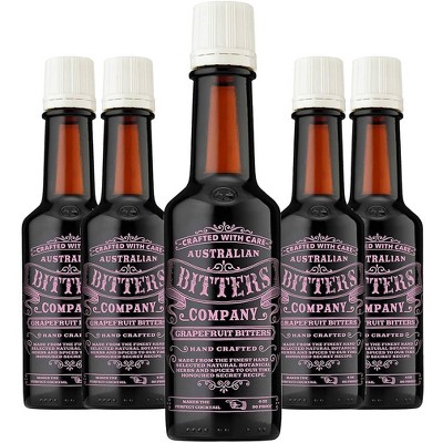 Australian Bitters Company Grapefruit Bitters 5 Pack: Elevate Your Cocktails with 4oz Bottles Perfect for Classic Mixed Drinks