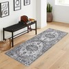 Vintage Distressed Boho Rug Living Room Rug Washable Rug Oriental Floral Medallion Carpet - 2 of 4