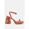 Such Flirt Snake Print Triangular Block Heel Sandals - 2 of 4