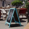 Flash Furniture Canterbury Vintage Wooden A-Frame Magnetic Indoor/Outdoor Chalkboard Sign, Freestanding Double Sided Extra Large Message Board - 4 of 4