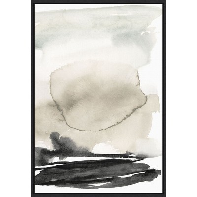 Amanti Art Ebony Horizon Triptych II by Jennifer Goldberger Canvas Wall Art Print Framed 16 x 23-in.