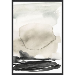 Amanti Art Ebony Horizon Triptych II by Jennifer Goldberger Canvas Wall Art Print Framed 16 x 23-in. - 1 of 4