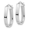 Black Bow Jewelry 3mm U Shape Hoop Earrings in 14k White Gold, 19mm (3/4 Inch) - 2 of 4