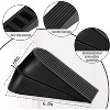Attop Big Door Stopper 2 Packs Heavy Duty Wedge Rubber Door Stop Works on All Floor Surfaces Non-Scratching Doorstops Special (Black) - 4 of 4