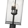 Sana Outdoor Aluminum Fixture - 3 Bulbs, Dimmable, Wet Rated, 8.25"W x 26.5"H, Black Finish - 4 of 4