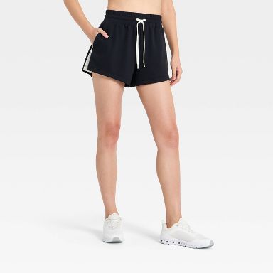 Women's Airy Sleek Pique Shorts - All In Motion™ Black XS