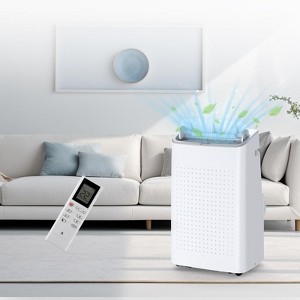 14,000 BTU Portable AC - 3-in-1 Cool/Dehumidify/Fan for 700SqFt, Smart/Sleep Mode, 24H Timer & Window Kit, White - 1 of 4