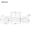 GlasFlength Patio Seating Sets 6 PCS Patio Furniture Set Rattan Sectional Conversation Sofa Coffee Table, Gray, 38.9"*19.6"*15.3" - 4 of 4