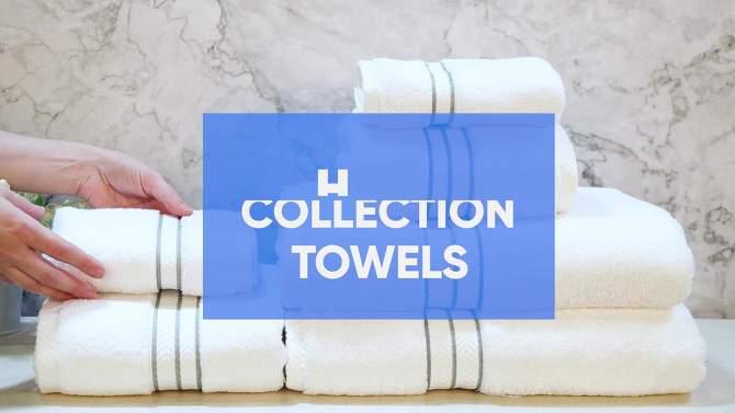 Premium Cotton Solid Plush Heavyweight Hotel Luxury Towel Set by Blue Nile Mills, 2 of 6, play video