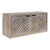 Kate & Laurel All Things Decor 30" x 10" x 14" Mezzeta Coastal Wall Cabinet with Doors, Mango Wood - 2 of 4