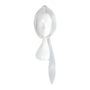 Unique Bargains Women's Wigs 31" White with Wig Cap - 1 of 4