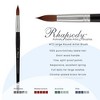 Creative Mark Rhapsody Kolinsky Sable Brushes for Professional Watercolorists - Round  Excellent Spring, Full Belly, Split-Proof Points, Chrome - 2 of 4