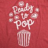 Ready To Pop Maternity T Shirt Funny Sarcastic Popcorn Joke Pregnancy Tee For Ladies - Crazy Dog Maternity T Shirt - 2 of 4