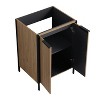 Bencmate Bathroom Storage Cabinets, 2 Soft-Close Cabinet Doors, Modern Cabinet with 3 Adjustable Shelf for Small Space, Brown, 23.6"*19.7"*34.94" - 3 of 4