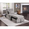 TiramisuBest Modern Lift Top Storage Bench with Pull-out Bed 1pc Dark Blue Velvet Tufted Solid Wood Furniture--Dark Blue - 2 of 4