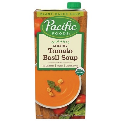 Pacific Foods Organic Gluten Free Vegan Tomato Basil Soup - 32oz