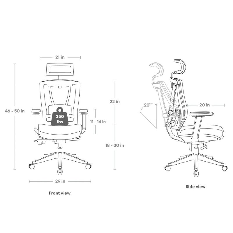 Premium Ergonomic Office Chair - Autonomous, 6 of 7