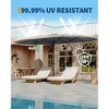 15FT Large Patio Umbrella with Lights, 36 Lights Double-Sided Patio Umbrella with Weighted Base for Poolside Garden Backyard - 2 of 4