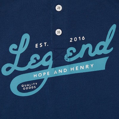 Hope & Henry Boys' Graphic Polo (Blue, Medium) — фото 4