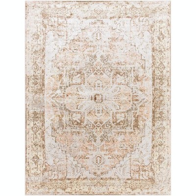 Mark & Day Dry Ridge 7'10"x10' Rectangle Washable Woven Indoor Area Rugs Clay/Dark Brown: Stain-Resistant, Geometric Pattern