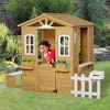 Outsunny Outdoor Playhouse for kids Wooden Cottage with Working Doors Windows & Mailbox, Pretend Play House for Age 3-6 Years - 3 of 4