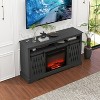 NicBex Fireplace TV Stand with 23"Electric Fireplace Insert for TV Up to 65",Modern Media TV Stand Console Table with 2 Sliding Doors,Black - 4 of 4