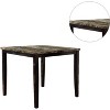 NicBex Dining Table Transitional Simple Style Brown Faux Marble Table Top Black Metal Finish Frame for Dining Room - 4 of 4