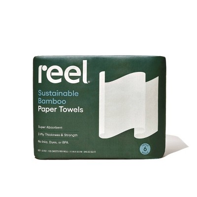 Reel Paper Bamboo Paper Towels - 6pk