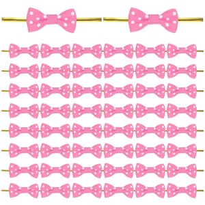 Unique Bargains Polyester Multipurpose Use Durable Flexible Gift Wrap Bows 100 Pcs - 1 of 4