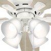 Hunter Fans 52" Amberlin Lighted Ceiling Fan Fresh White Finish with Integrated LED Light and 5 Blades for Transitional Spaces - 2 of 4