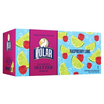 Polar Raspberry Lime Seltzer Water - 8pk/12 fl oz Cans