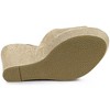 Allegra K Women's Glitter Platform Slip-on Wedge Heels Sandals - 4 of 4