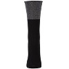Memoi Women's Totally Awesome Metallic Cuff Cotton Blend Crew Sock Black 9-11 - 2 of 4