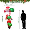 Angel Sar 8FT Giant Inflatable Santa with LED Lights, 3 Santa Designs + 3 Merry Christmas Signs, Quick Plug-In Outdoor Indoor Holiday Decoration - 3 of 4