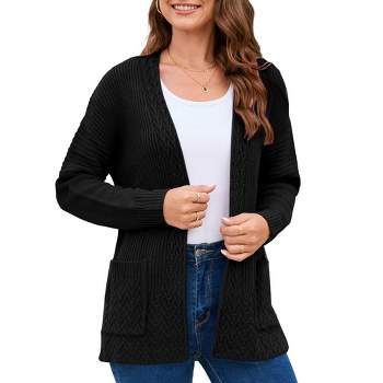 chunky black cardigan chunky black cardigan