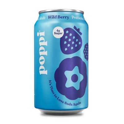 Poppi Wild Berry Prebiotic Soda - 12 Fl Oz Can : Target