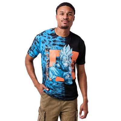 Dragon Ball Z Goku Kanji Adult Blue-Green Short Sleeve Tee