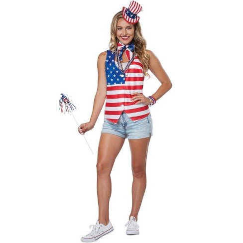 USA Flag Dress Costume, women's costumes