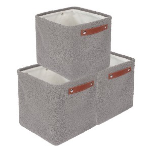 REGALWOVEN Cotton Collapsible Sturdy Rope Handle Open Storage Bins 11x11x11in 3 Pcs - 1 of 4