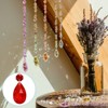 Unique Bargains Hanging Ornament DIY Craft Teardrop Crystal Chandelier Pendant Beads 3.35" x 1.5" 5 Pcs - 4 of 4