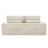 NicBex Modern Sofa Couch Corduroy Sleeper Sofa with Movable Ottoman for Living Room and Office - 4 of 4