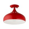 Livex Lighting Amador 1 - Light Semi-Flush Mount in  Shiny Red - 3 of 4
