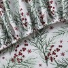 Kate Aurora Holiday Essentials Cozy Bed Collection Deep Pocket 100% Cotton Flannel Christmas Red Pines 4 Piece Sheet Set - 3 of 3