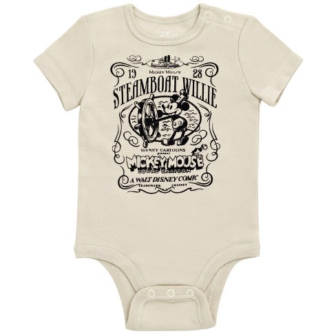 Disney D100 Newborn Baby Boys Bodysuit White 6-9 Months : Target