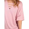 Women's Spliced Front Boxy Top - White Birch - 2 of 2