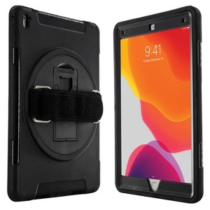 CTA Digital® Protective Case with Built-in 360º Rotatable Grip Kickstand for iPad® (Black) - 1 of 4